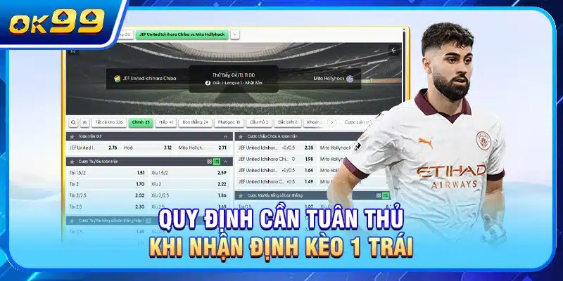 Quy định cần tuân thủ khi nhận định kèo 1 trái